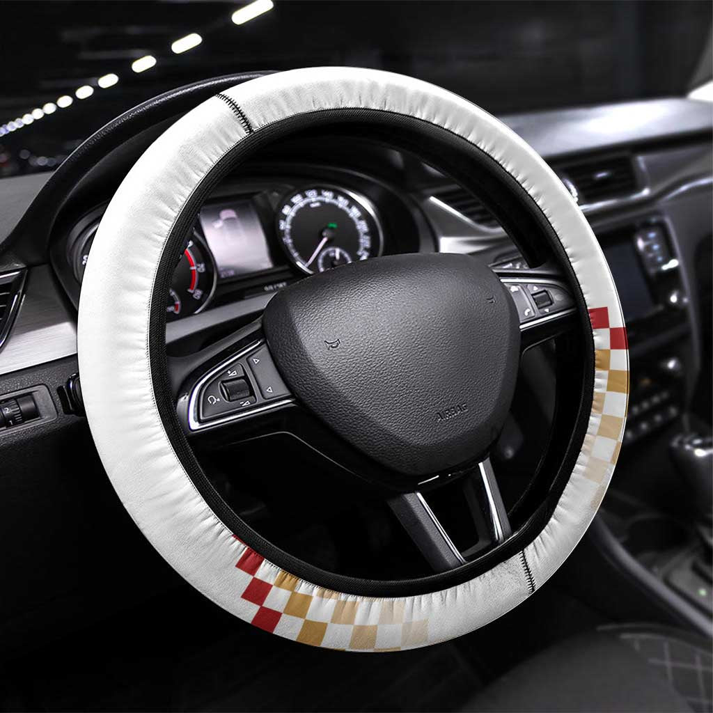 Kentucky Horse Racing Steering Wheel Cover 2025 Happy 151st Anniversary With Roses LT14