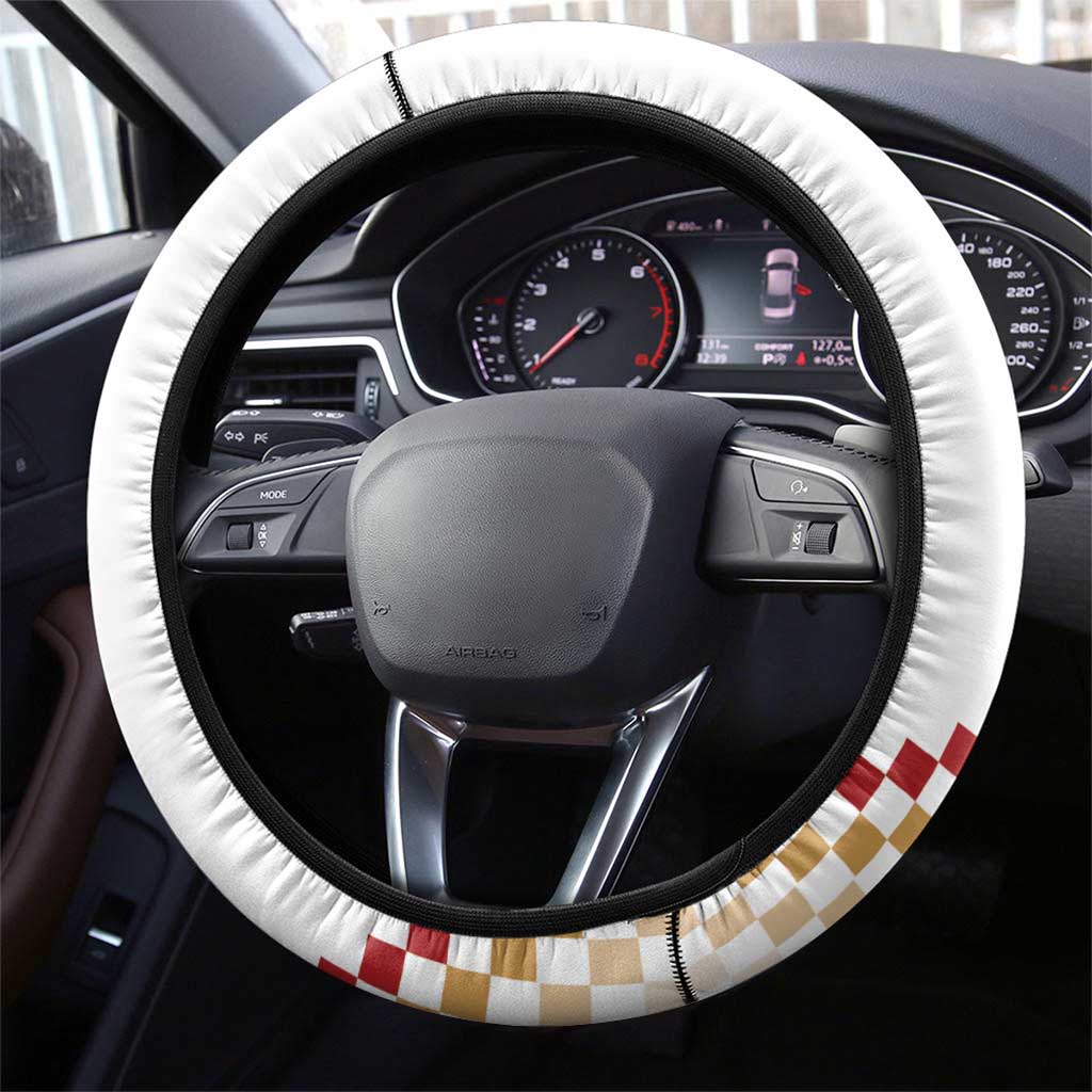 Kentucky Horse Racing Steering Wheel Cover 2025 Happy 151st Anniversary With Roses LT14