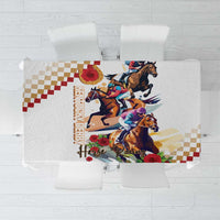 Kentucky Horse Racing Tablecloth 2025 Happy 151st Anniversary With Roses LT14