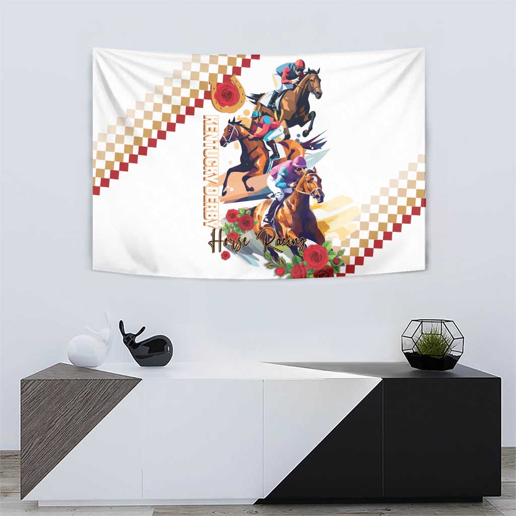 Kentucky Horse Racing Tapestry 2025 Happy 151st Anniversary With Roses LT14