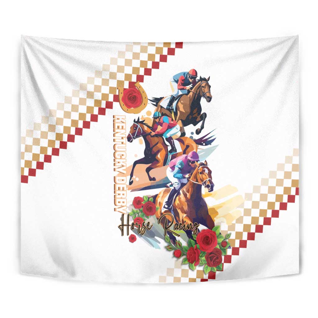 Kentucky Horse Racing Tapestry 2025 Happy 151st Anniversary With Roses LT14
