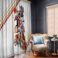 Kentucky Horse Racing Window Curtain 2025 Happy 151st Anniversary With Roses LT14