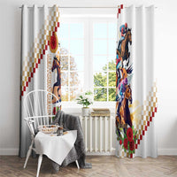 Kentucky Horse Racing Window Curtain 2025 Happy 151st Anniversary With Roses LT14