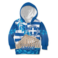 Personalised Greece Independence Day Kid Hoodie Acropolis Mix Laurel Branch - Wonder Print Shop