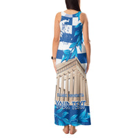 Personalised Greece Independence Day Tank Maxi Dress Acropolis Mix Laurel Branch - Wonder Print Shop