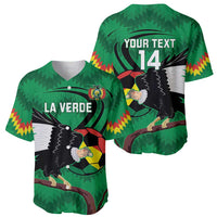Custom Bolivia Football Baseball Jersey Andean Condor Vamo La Verde