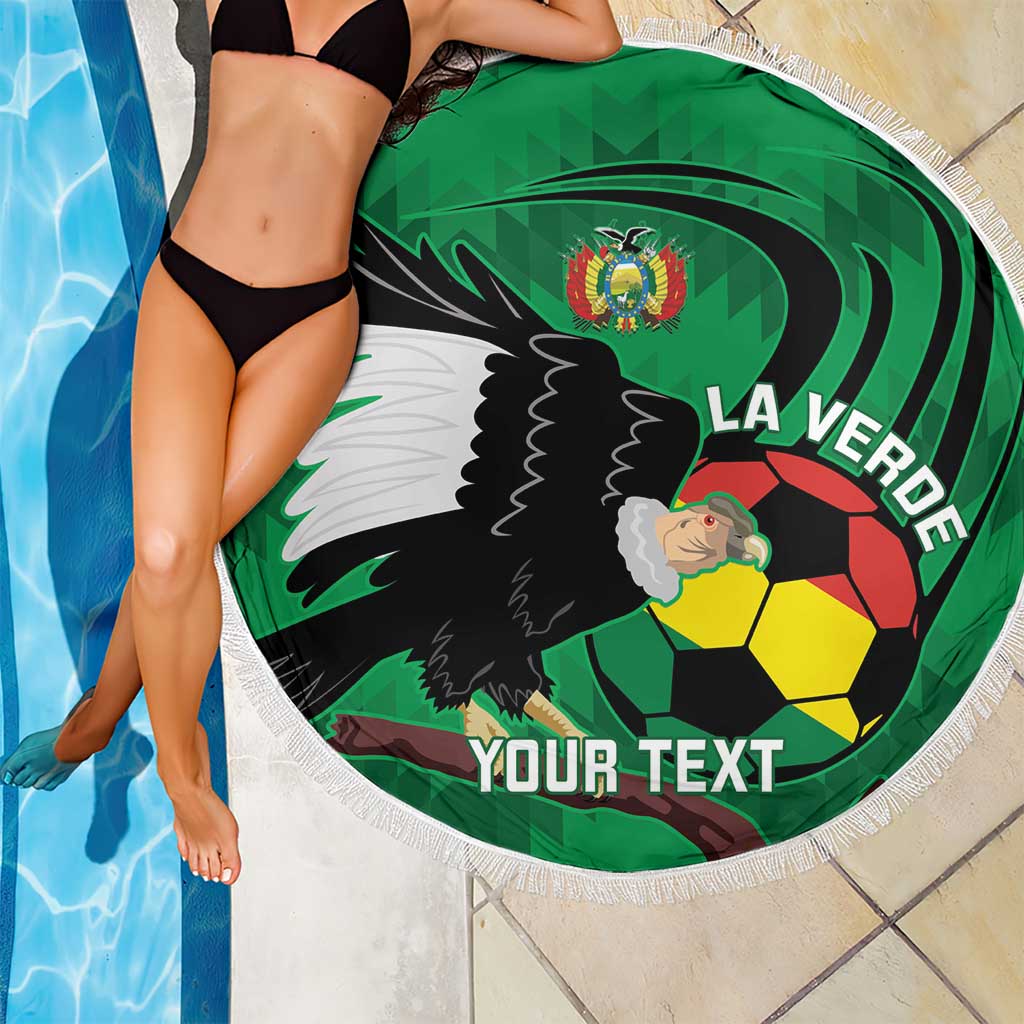 Custom Bolivia Football Beach Blanket Andean Condor Vamo La Verde