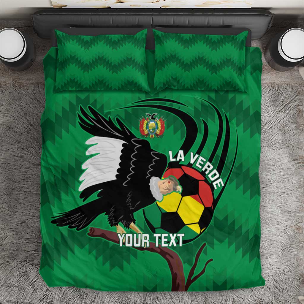 Custom Bolivia Football Bedding Set Andean Condor Vamo La Verde