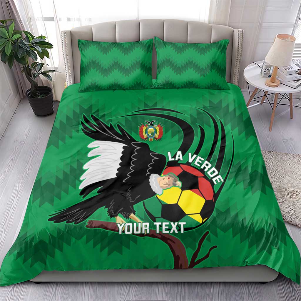 Custom Bolivia Football Bedding Set Andean Condor Vamo La Verde