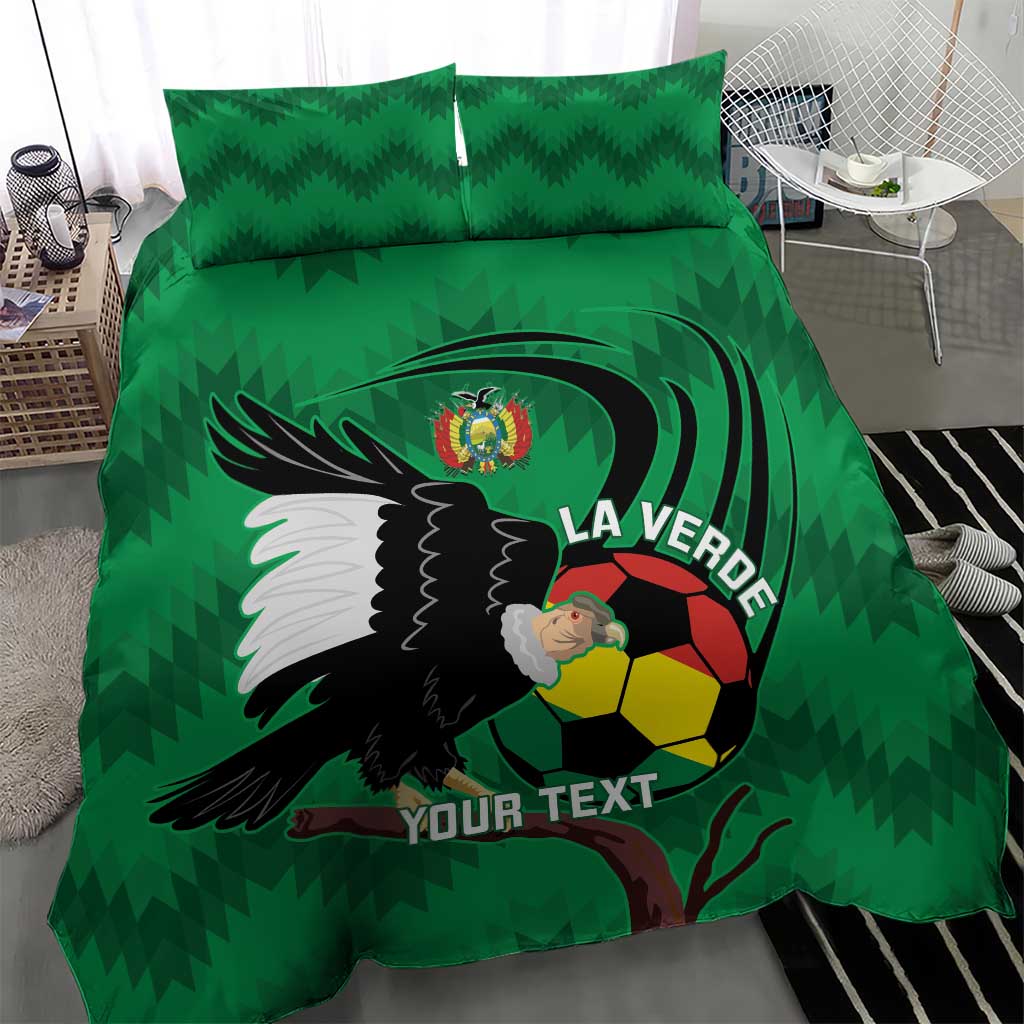 Custom Bolivia Football Bedding Set Andean Condor Vamo La Verde