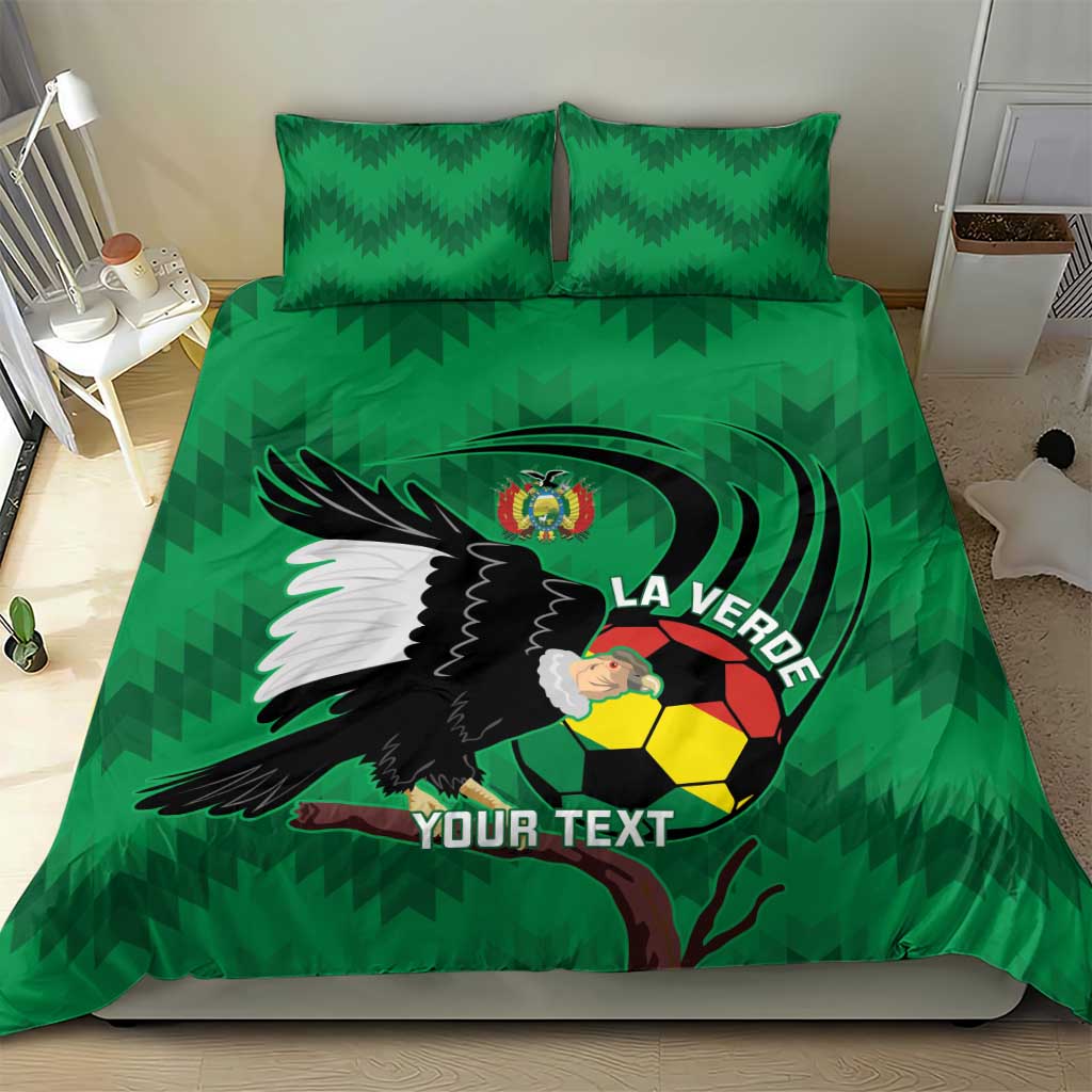 Custom Bolivia Football Bedding Set Andean Condor Vamo La Verde