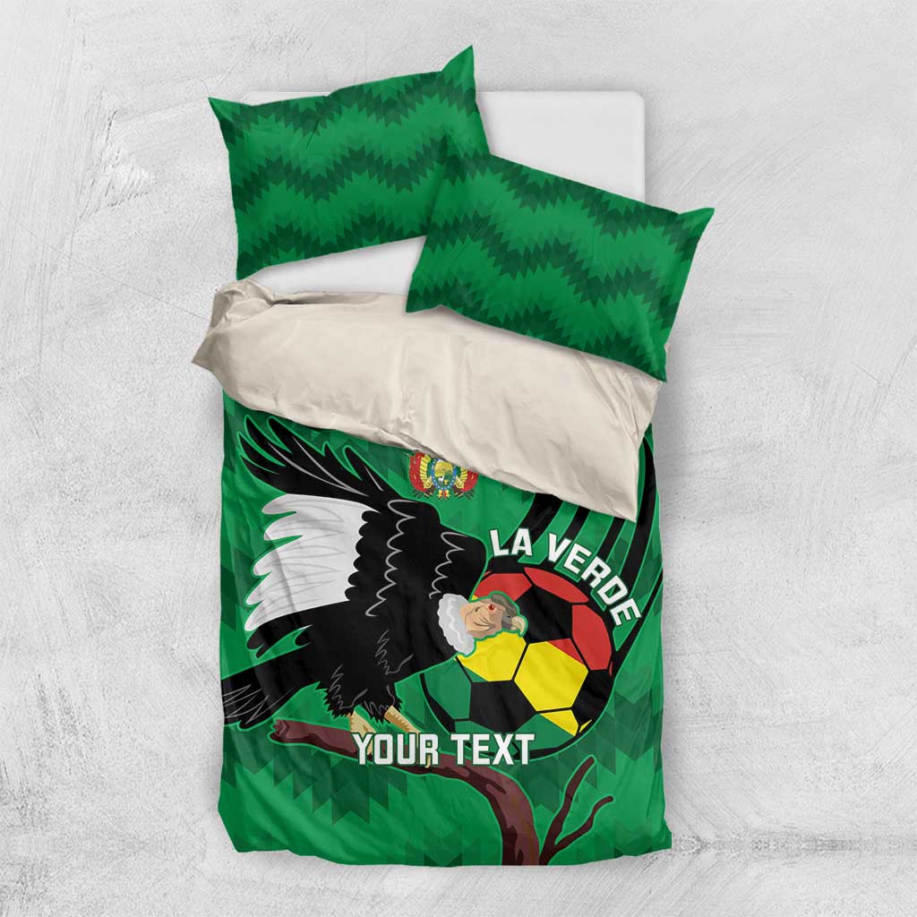 Custom Bolivia Football Bedding Set Andean Condor Vamo La Verde