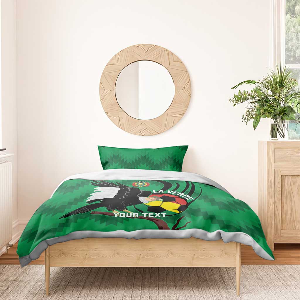 Custom Bolivia Football Bedding Set Andean Condor Vamo La Verde