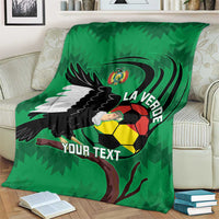 Custom Bolivia Football Blanket Andean Condor Vamo La Verde
