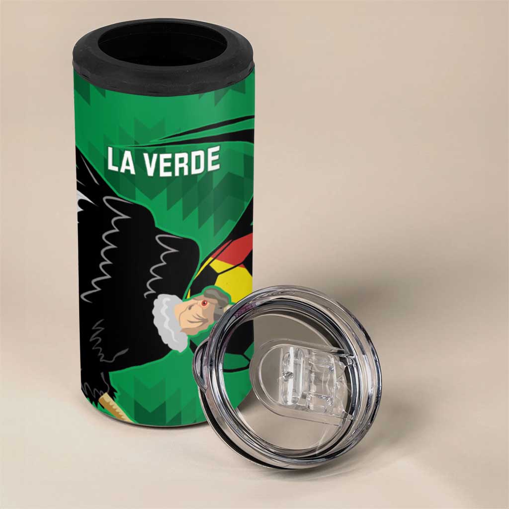 Custom Bolivia Football 4 in 1 Can Cooler Tumbler Andean Condor Vamo La Verde