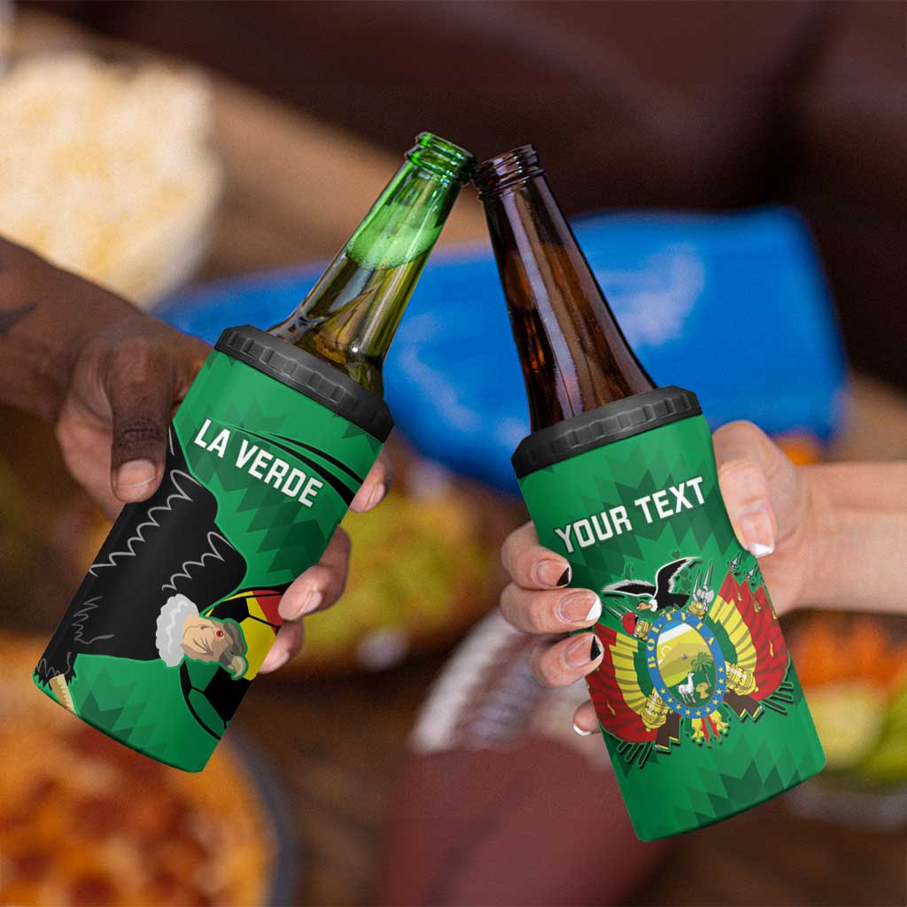 Custom Bolivia Football 4 in 1 Can Cooler Tumbler Andean Condor Vamo La Verde