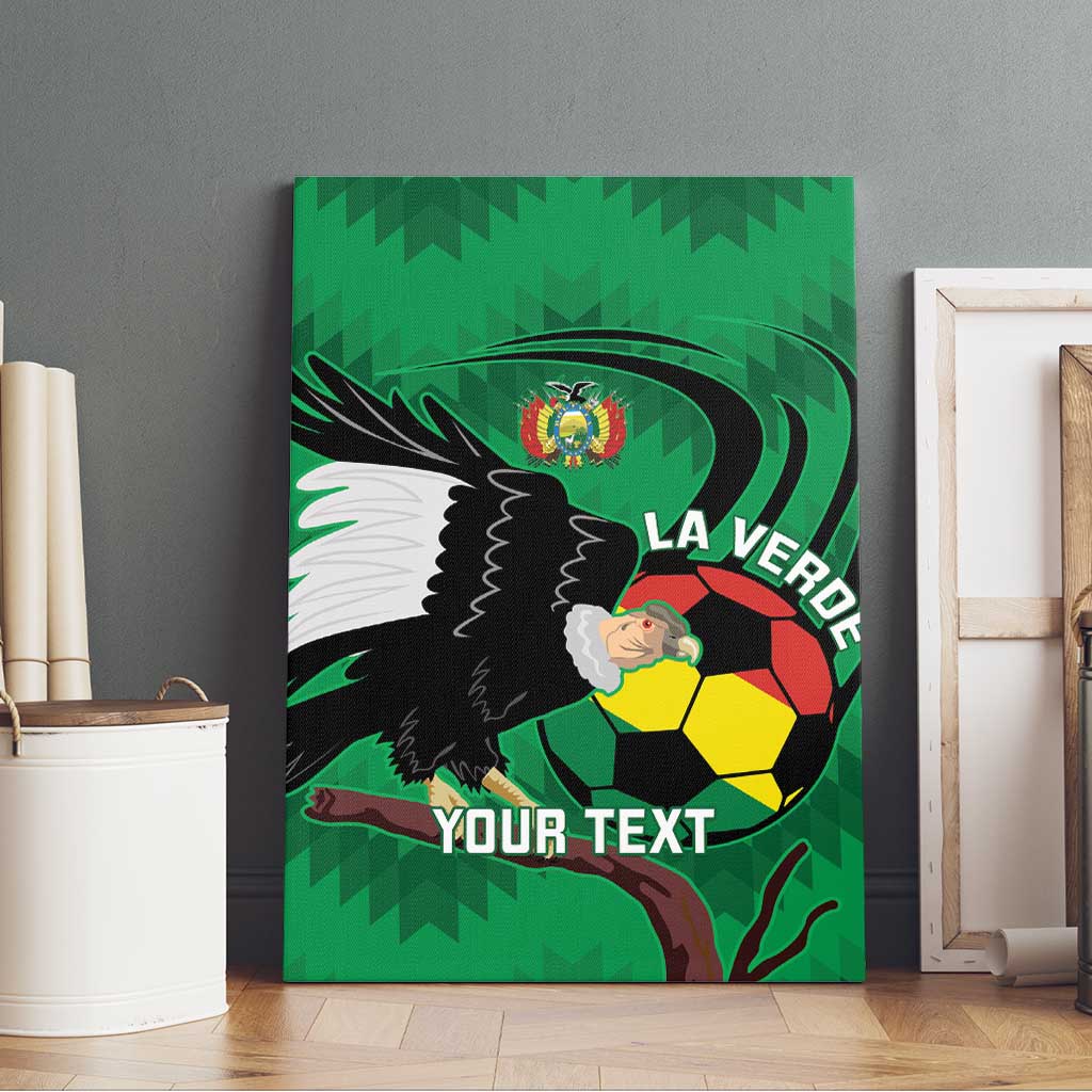 Custom Bolivia Football Canvas Wall Art Andean Condor Vamo La Verde