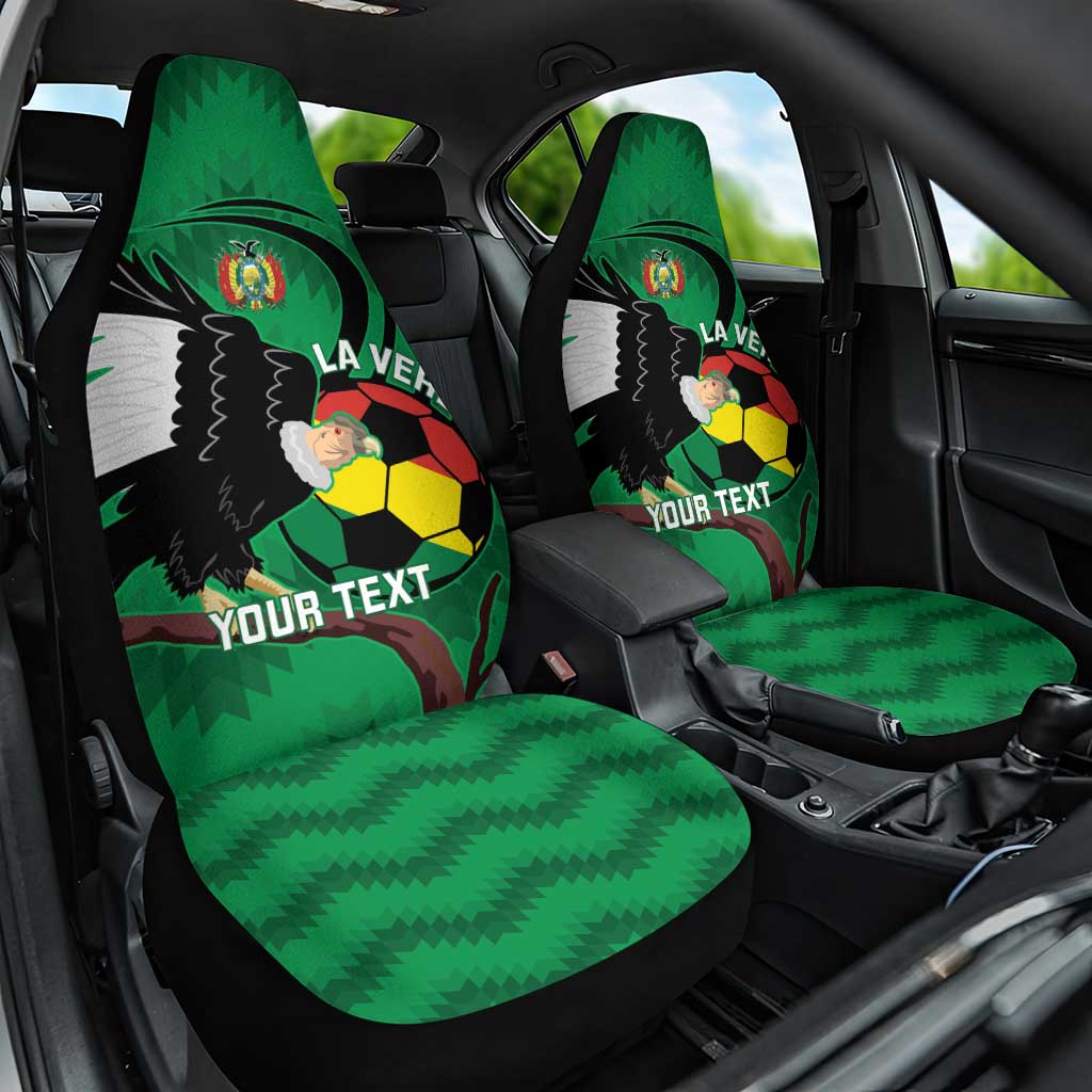 Custom Bolivia Football Car Seat Cover Andean Condor Vamo La Verde