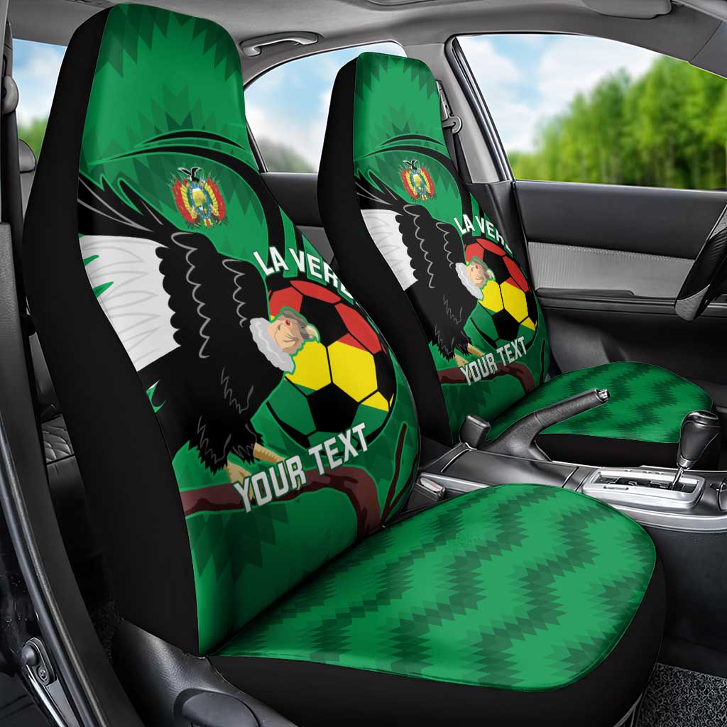 Custom Bolivia Football Car Seat Cover Andean Condor Vamo La Verde