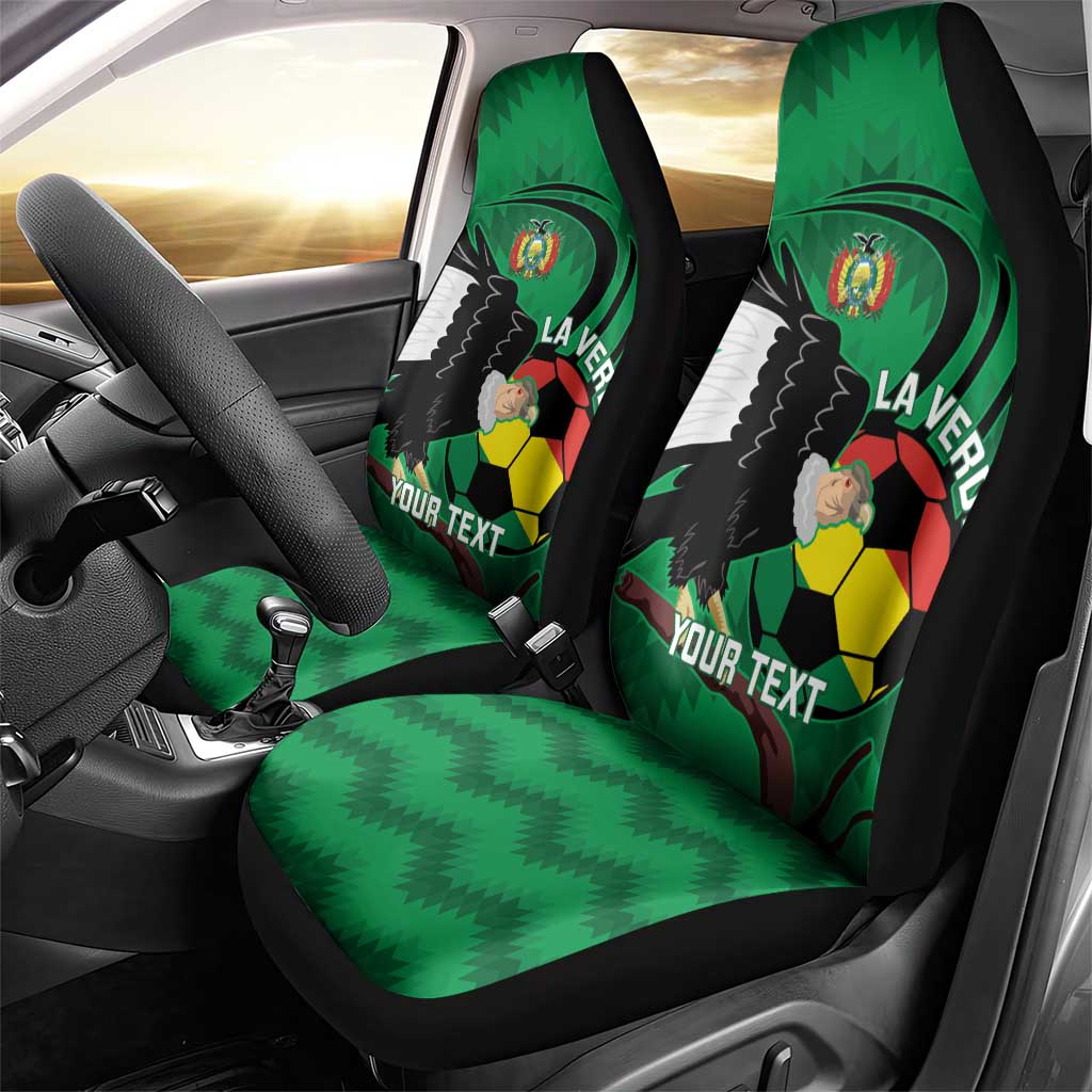 Custom Bolivia Football Car Seat Cover Andean Condor Vamo La Verde