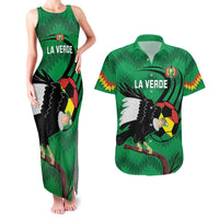 Custom Bolivia Football Couples Matching Tank Maxi Dress and Hawaiian Shirt Andean Condor Vamo La Verde