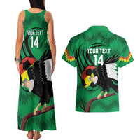 Custom Bolivia Football Couples Matching Tank Maxi Dress and Hawaiian Shirt Andean Condor Vamo La Verde