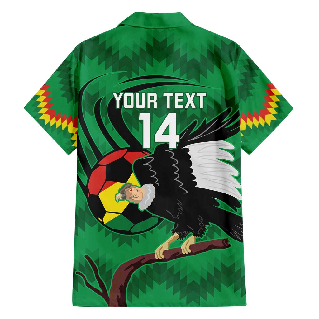 Custom Bolivia Football Family Matching Long Sleeve Bodycon Dress and Hawaiian Shirt Andean Condor Vamo La Verde
