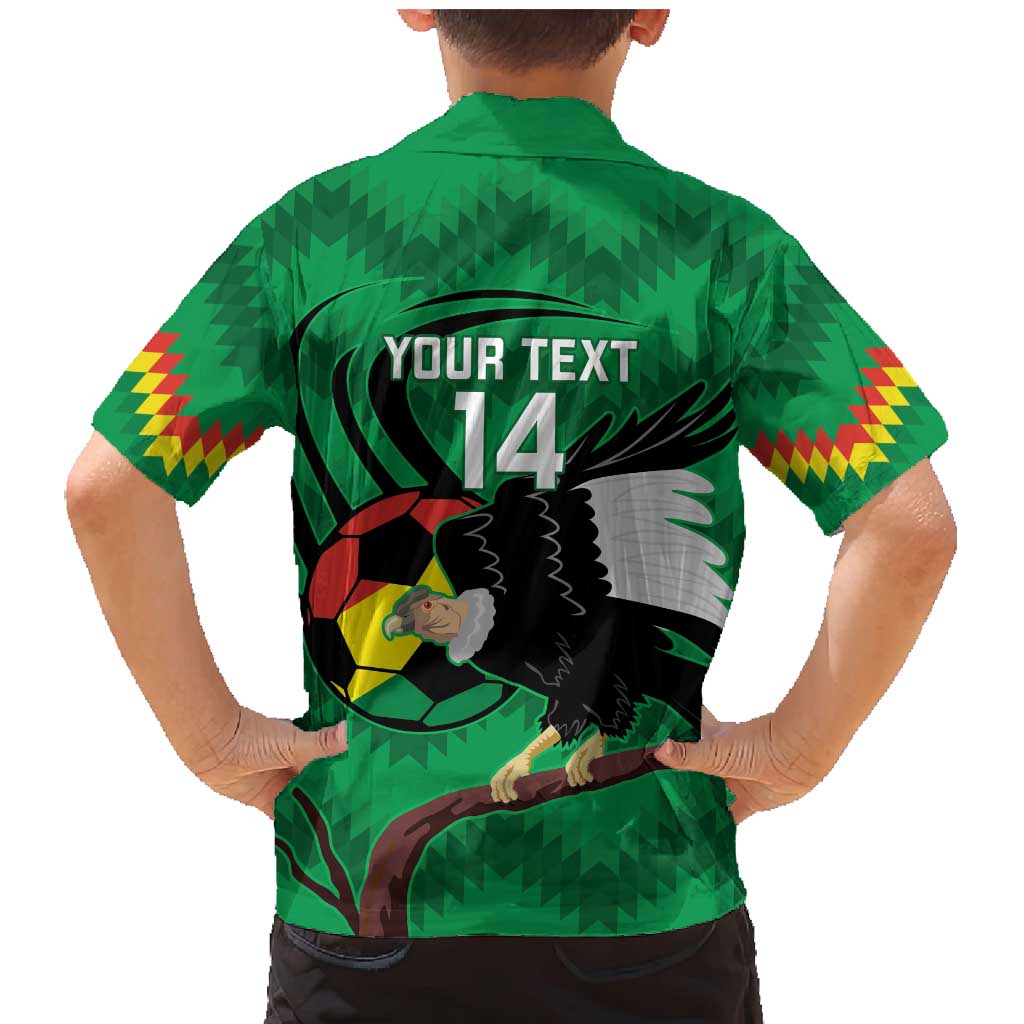 Custom Bolivia Football Family Matching Mermaid Dress and Hawaiian Shirt Andean Condor Vamo La Verde