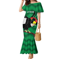 Custom Bolivia Football Family Matching Mermaid Dress and Hawaiian Shirt Andean Condor Vamo La Verde