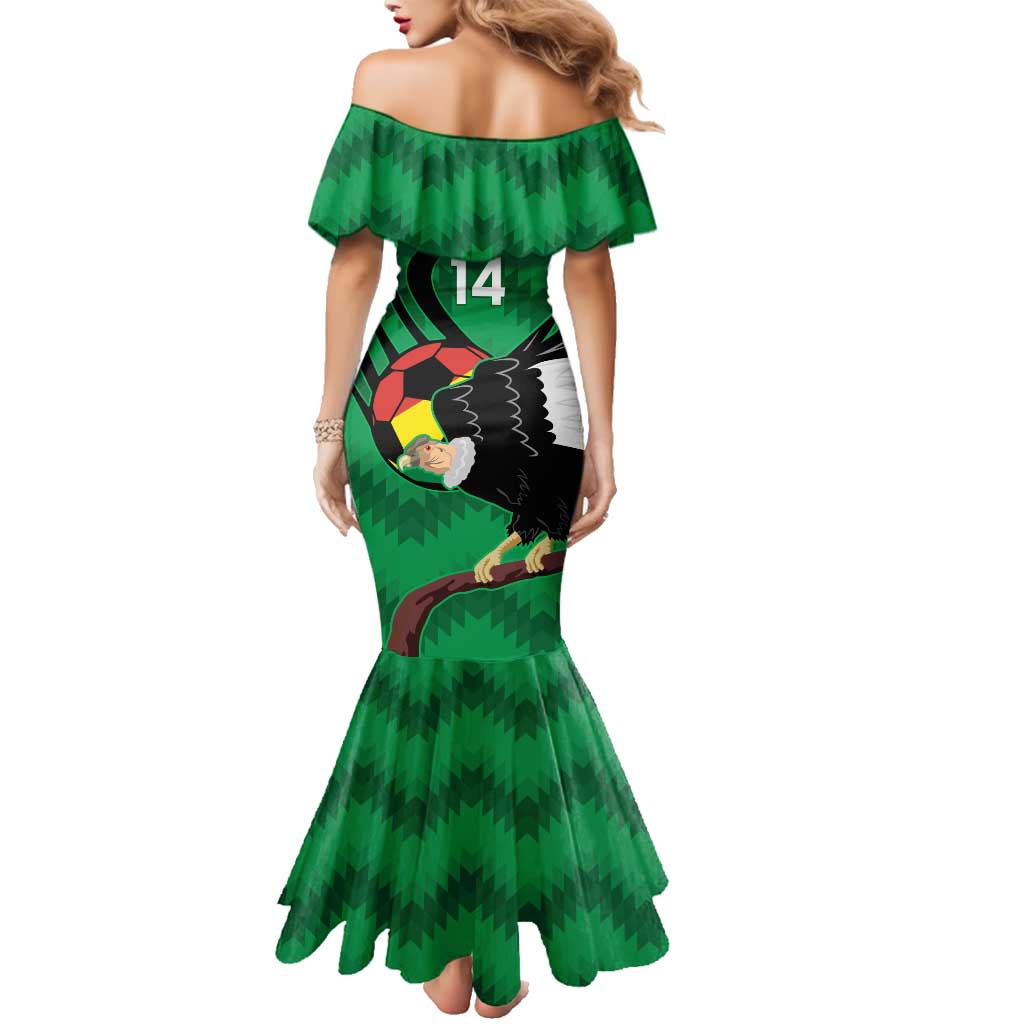 Custom Bolivia Football Family Matching Mermaid Dress and Hawaiian Shirt Andean Condor Vamo La Verde