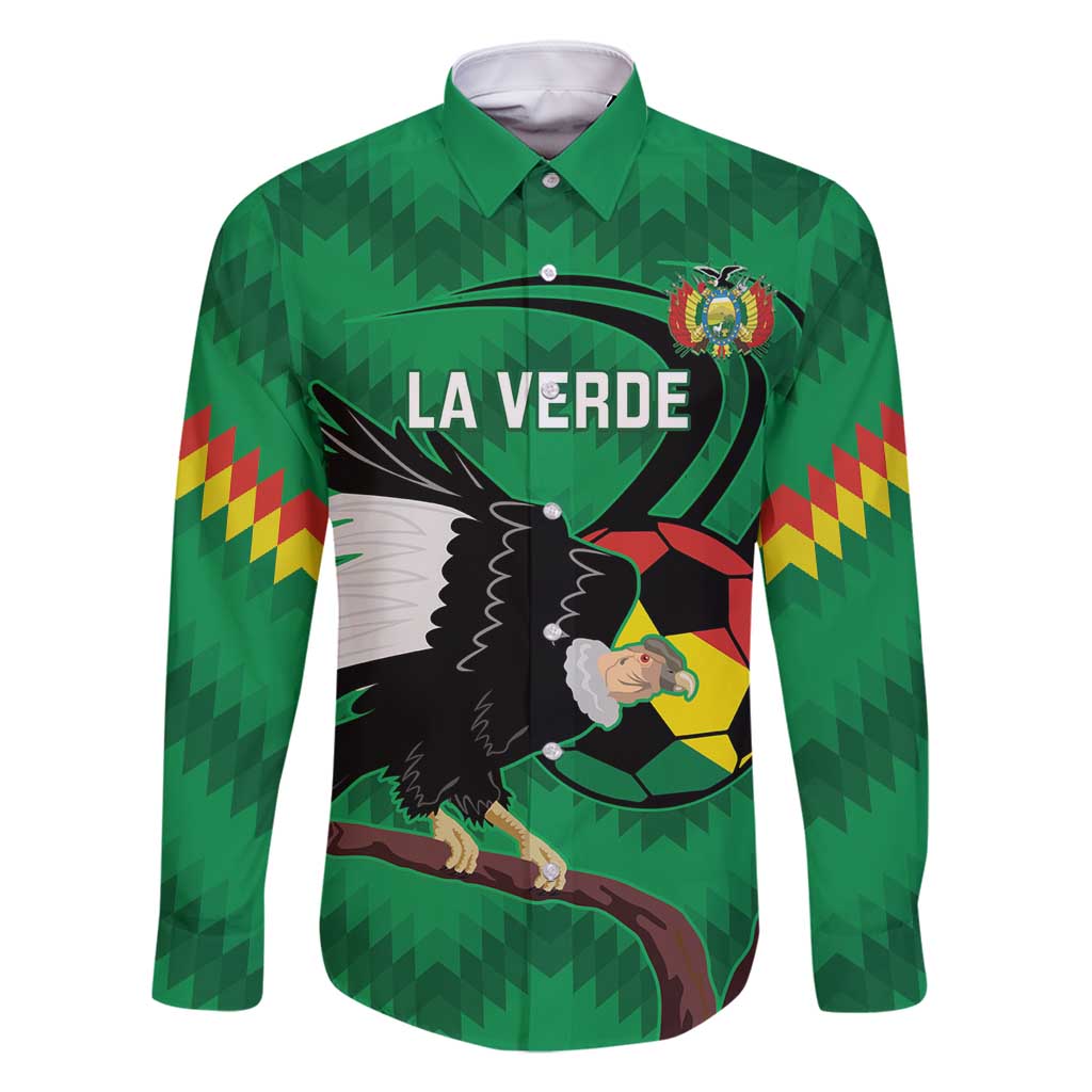 Custom Bolivia Football Family Matching Off Shoulder Short Dress and Hawaiian Shirt Andean Condor Vamo La Verde