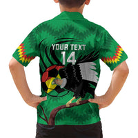 Custom Bolivia Football Family Matching Puletasi and Hawaiian Shirt Andean Condor Vamo La Verde