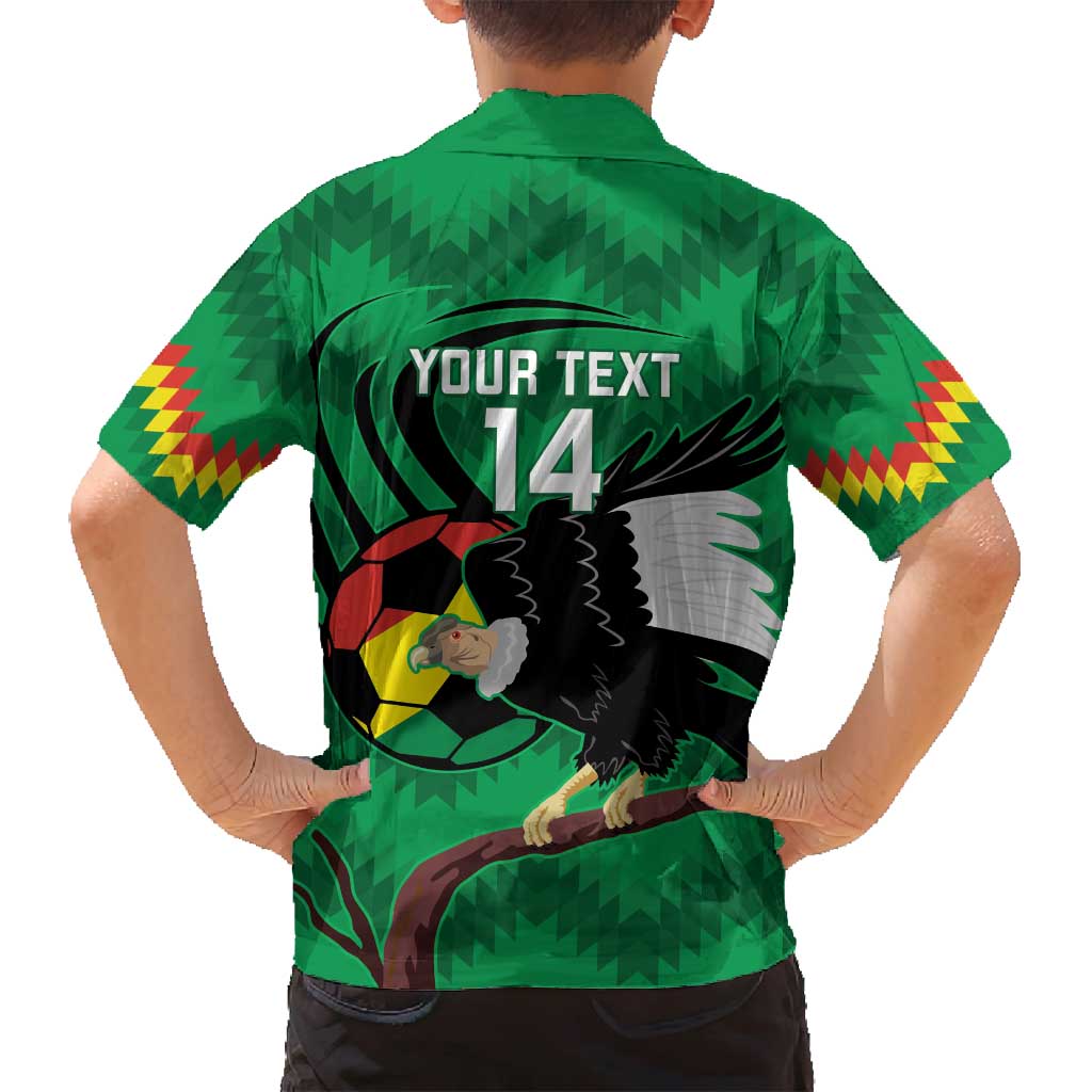 Custom Bolivia Football Family Matching Summer Maxi Dress and Hawaiian Shirt Andean Condor Vamo La Verde