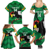 Custom Bolivia Football Family Matching Summer Maxi Dress and Hawaiian Shirt Andean Condor Vamo La Verde