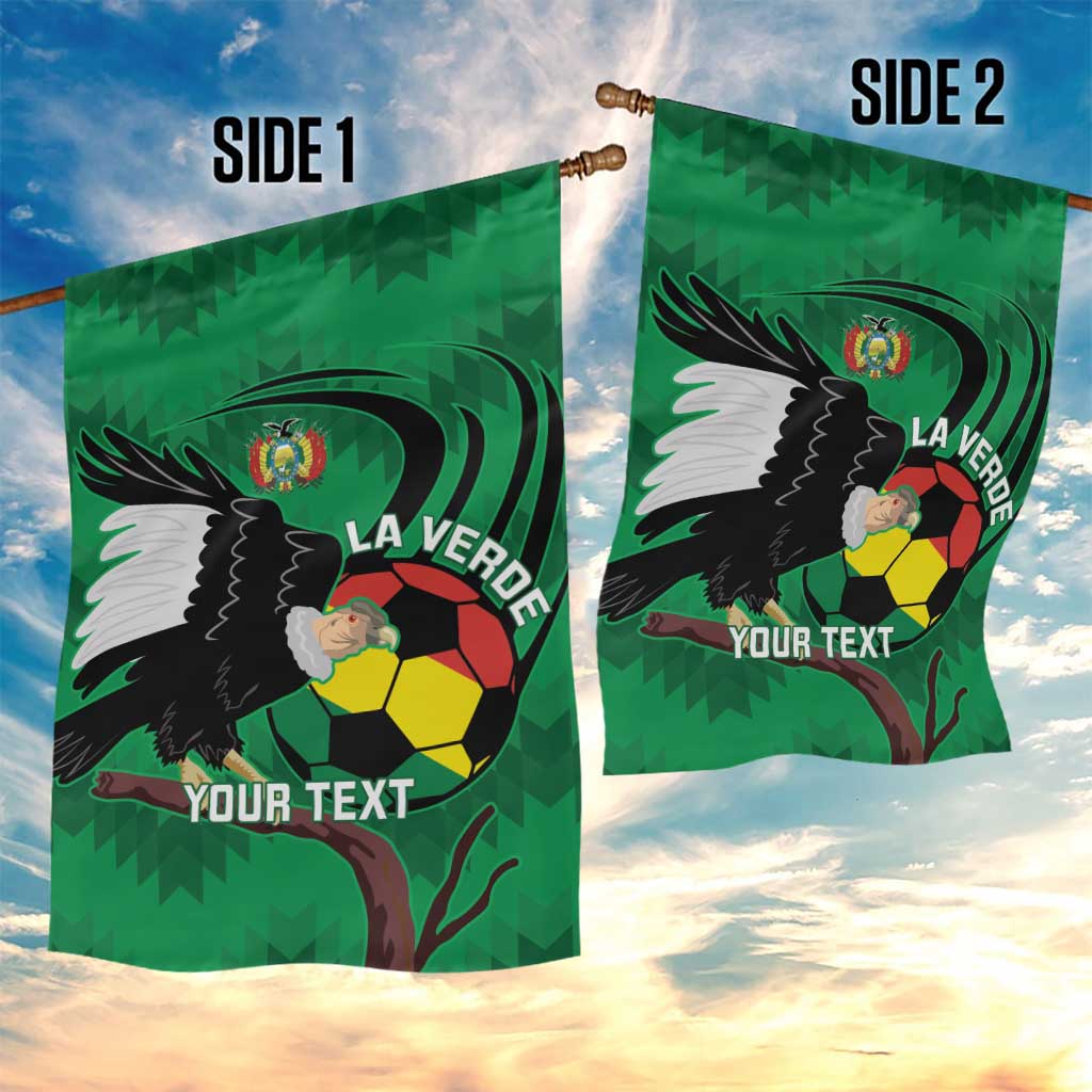 Custom Bolivia Football Garden Flag Andean Condor Vamo La Verde