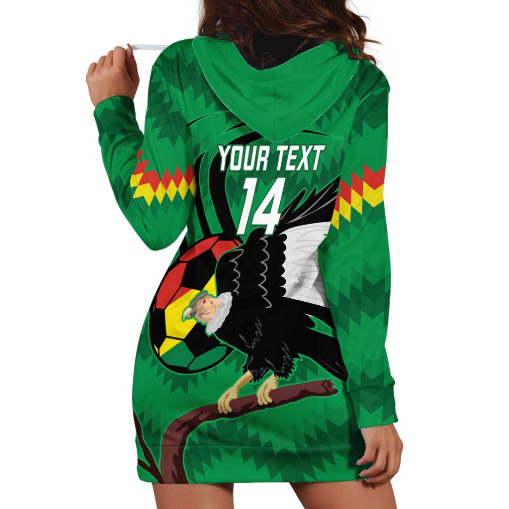 Custom Bolivia Football Hoodie Dress Andean Condor Vamo La Verde