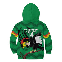Custom Bolivia Football Kid Hoodie Andean Condor Vamo La Verde