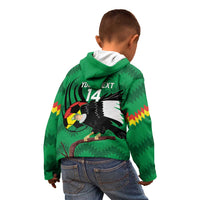 Custom Bolivia Football Kid Hoodie Andean Condor Vamo La Verde