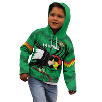 Custom Bolivia Football Kid Hoodie Andean Condor Vamo La Verde