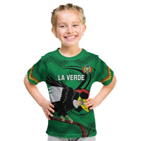 Custom Bolivia Football Kid T Shirt Andean Condor Vamo La Verde