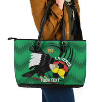 Custom Bolivia Football Leather Tote Bag Andean Condor Vamo La Verde