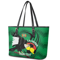 Custom Bolivia Football Leather Tote Bag Andean Condor Vamo La Verde
