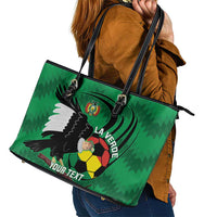 Custom Bolivia Football Leather Tote Bag Andean Condor Vamo La Verde