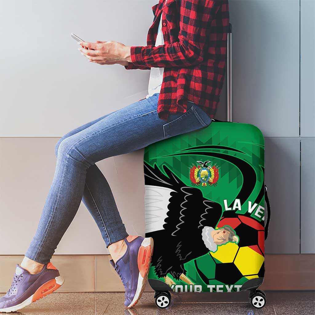 Custom Bolivia Football Luggage Cover Andean Condor Vamo La Verde