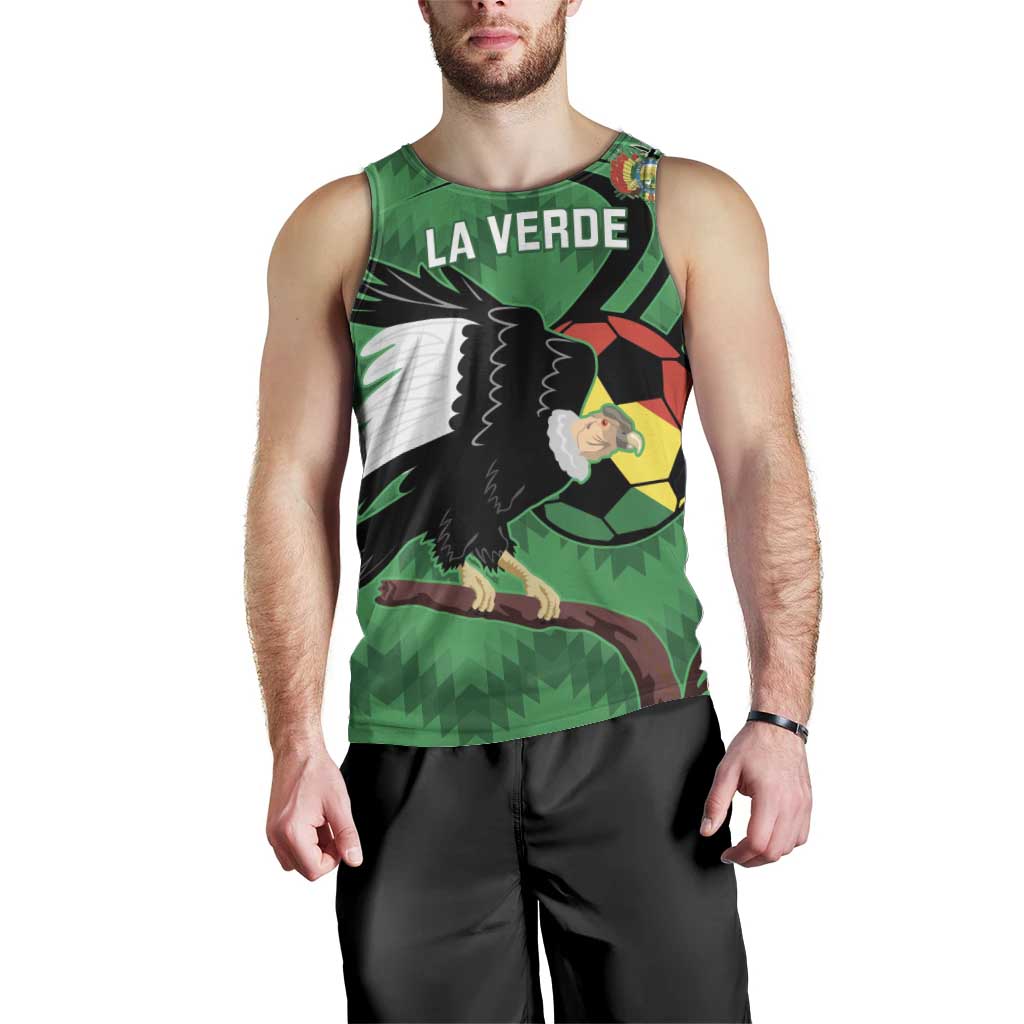 Custom Bolivia Football Men Tank Top Andean Condor Vamo La Verde