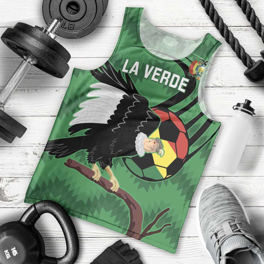 Custom Bolivia Football Men Tank Top Andean Condor Vamo La Verde