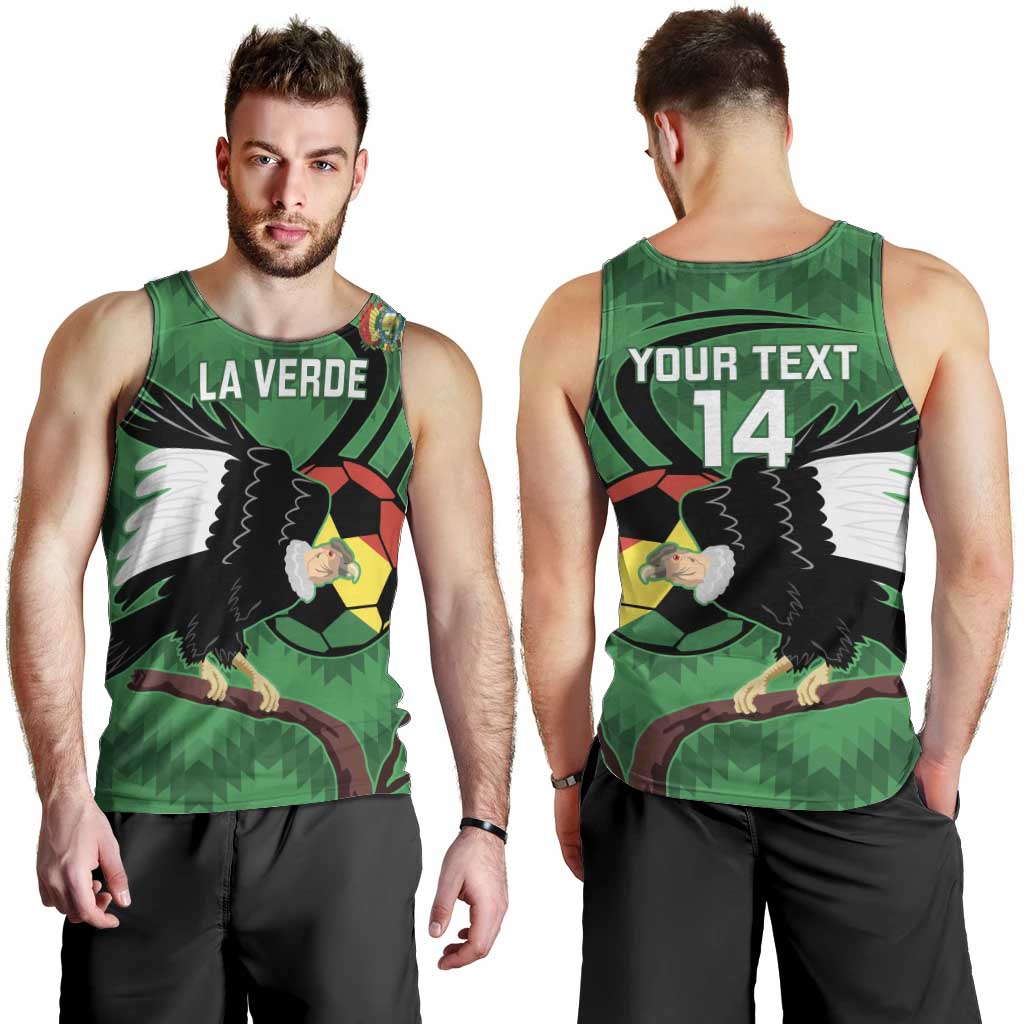 Custom Bolivia Football Men Tank Top Andean Condor Vamo La Verde