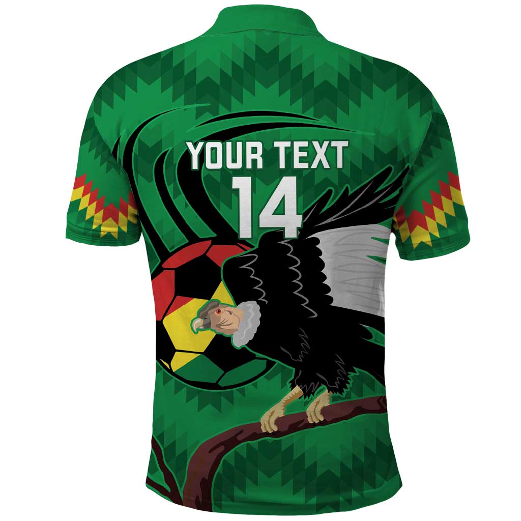 Custom Bolivia Football Polo Shirt Andean Condor Vamo La Verde