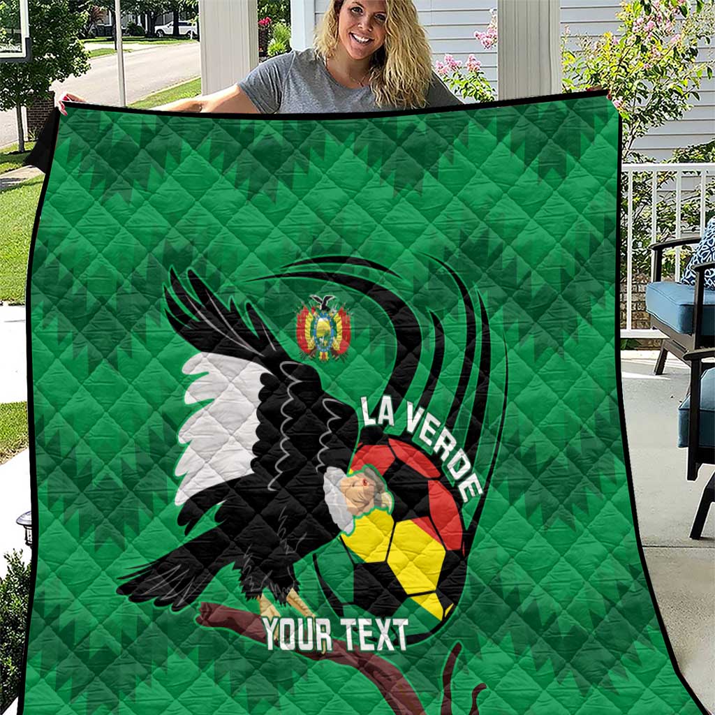 Custom Bolivia Football Quilt Andean Condor Vamo La Verde