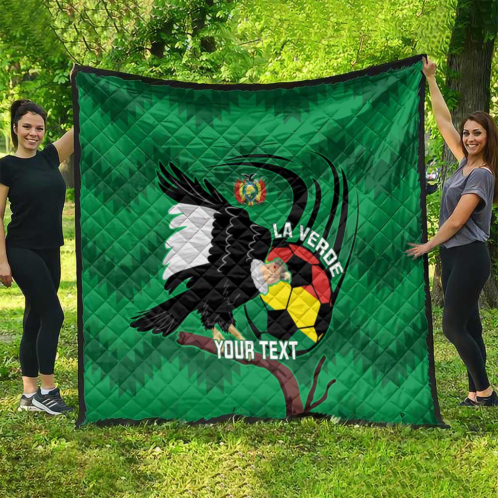 Custom Bolivia Football Quilt Andean Condor Vamo La Verde